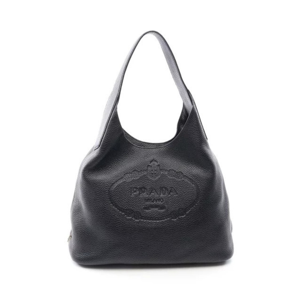 Prada Vitello Daino Leather Shoulder Bag Black